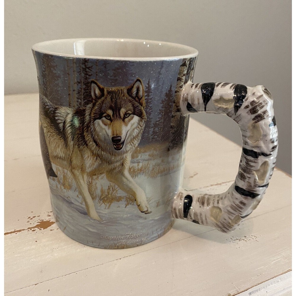 Rivers Edge 3D Wolf Cynthie Fisher Coffee Mug Cup Used - Picture 1 of 11